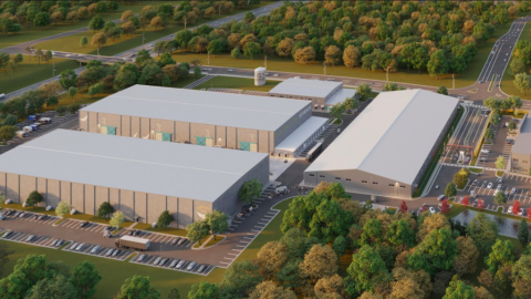 An aerial rendering of a movie studio outside Atlanta. 